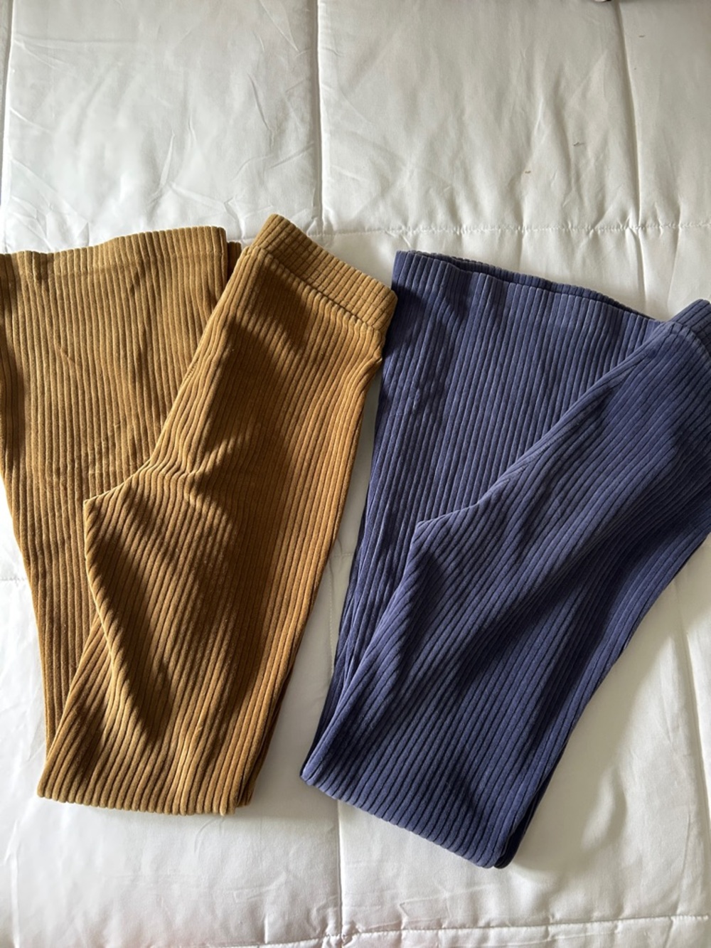Aerie 2 Pairs of Groove-On Ribbed High Waisted Flare Lounge Comfy Pants XS Short